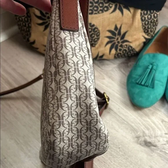 Fossil Skylar crossbody Cream and Brown preloved ❤️EUC Any questions - Picture 16 of 17